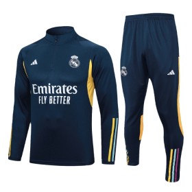 Real Madrid Navy Version Trainings Sweatshirt Kwart-Zip 2023-24